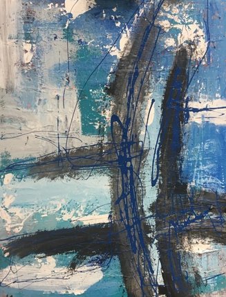 blauw abstract Niels Oostrum